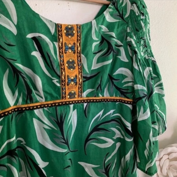 Anthro Vanessa Virginia Leaf Musa Dress Si… - Picture 4 of 9